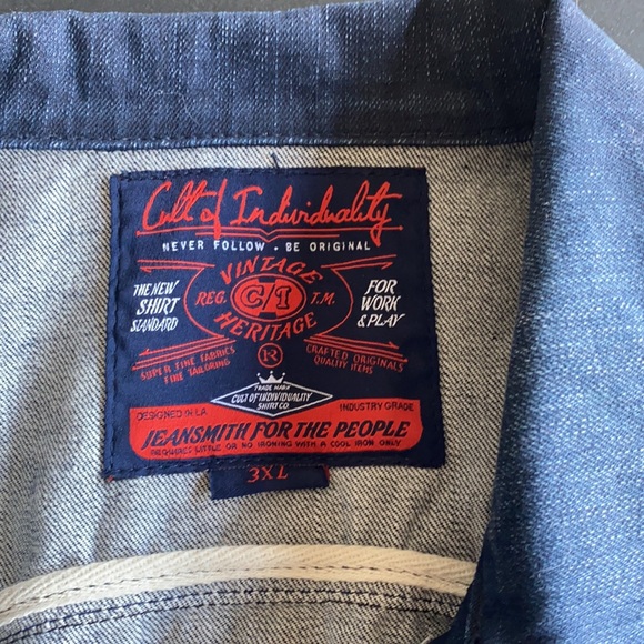 CULT OF INDIVIDUALITY VINTAGE DENIM JACKET - Picture 2 of 6